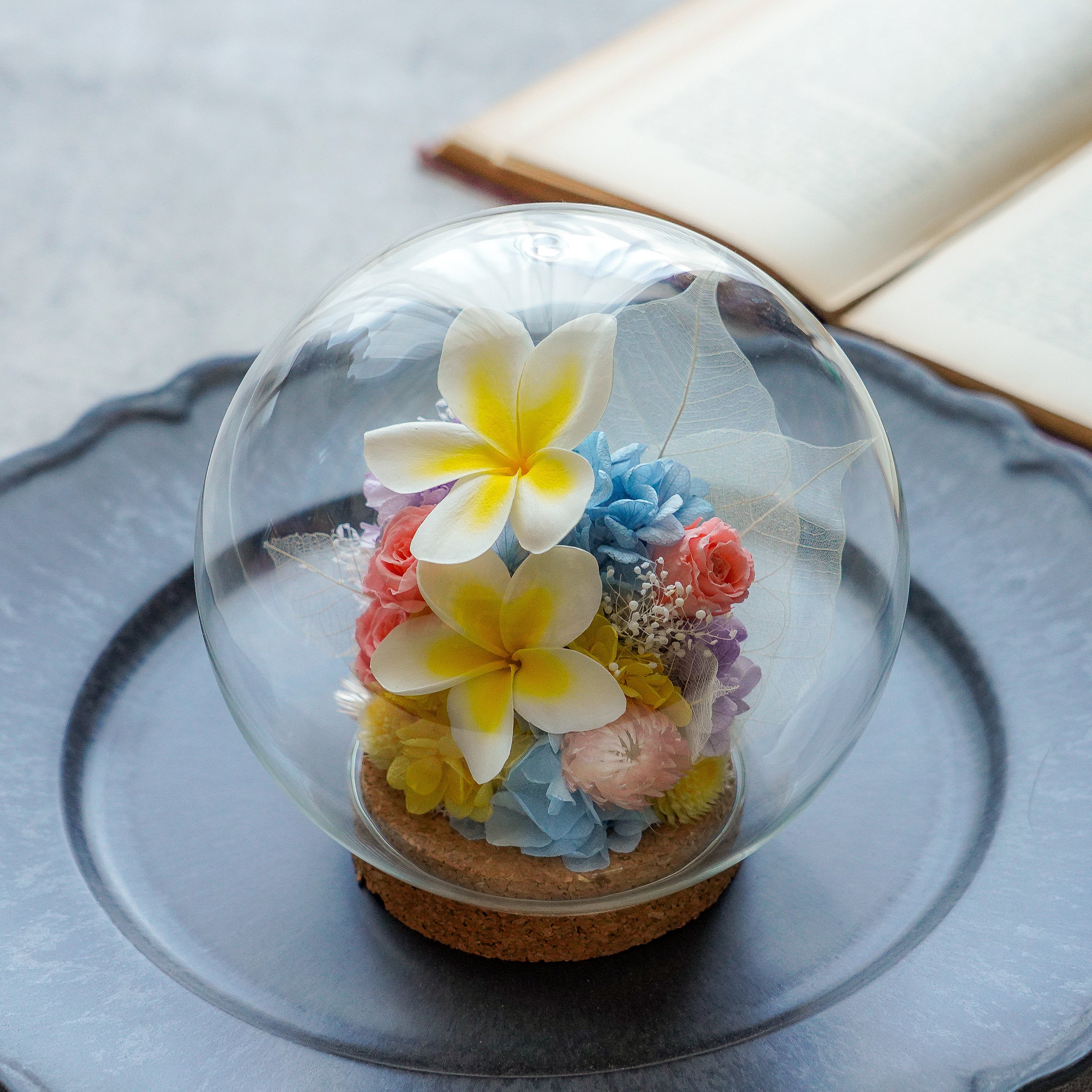 ガラスドームL/プルメリア